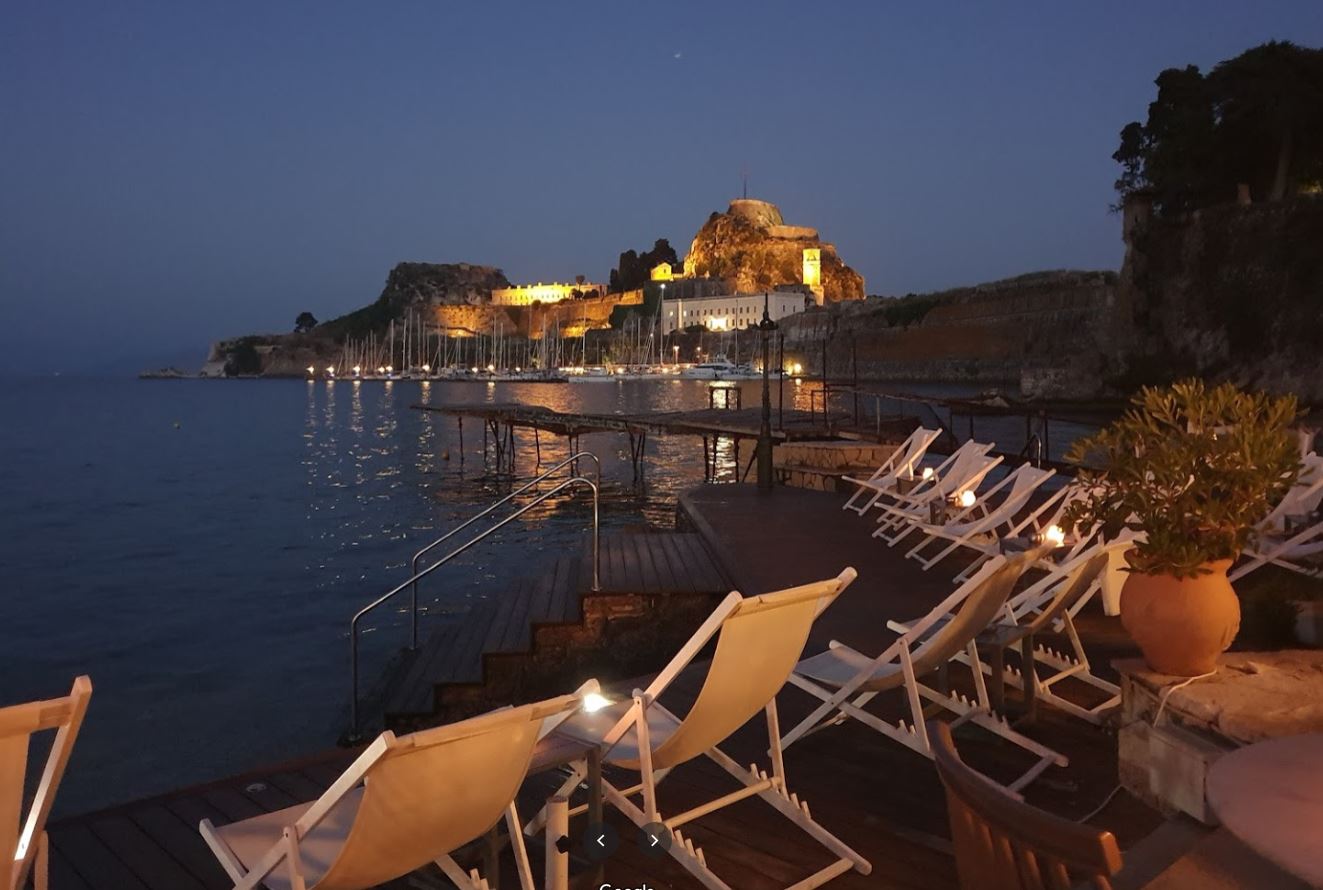 Corfu Town Hotels - Old fortress in Evening